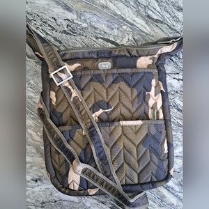 Lug Camo Slim Crossbody, EUC, Green/Olive